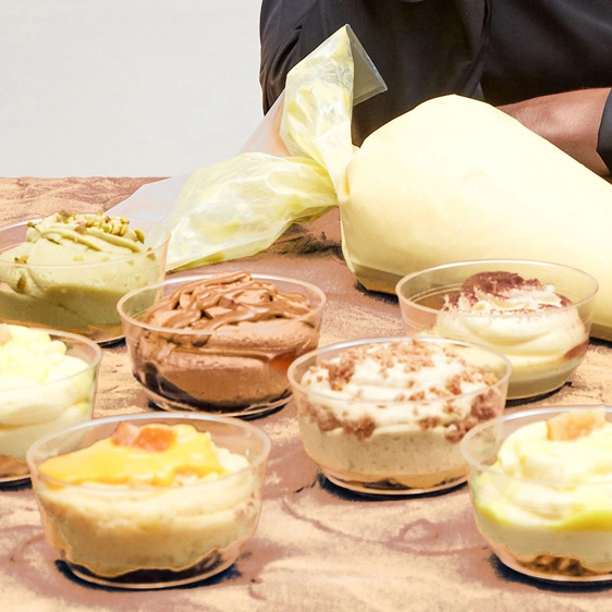 Artisanal mascarpone cream and variations of tiramisu Dilettamisù