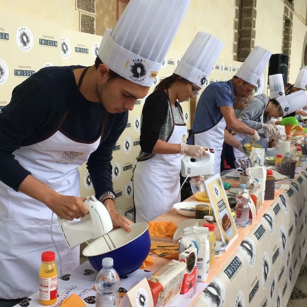 Participants in the 2018 Tiramisu World Cup during the official competition