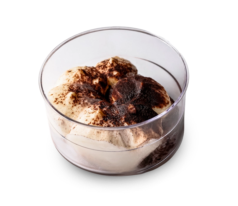 Tiramisù monoporzione in plastica trasparente Dilettamisù